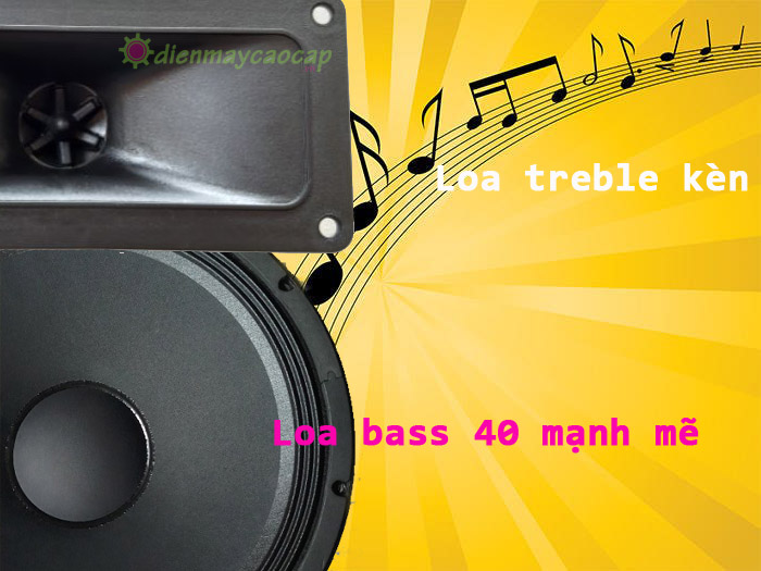 Loa kéo acnos-kbeartbox cb603g thiết bass 40 âm bass chắc, loa teble kèm hay